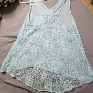 Sheer lace tanktop